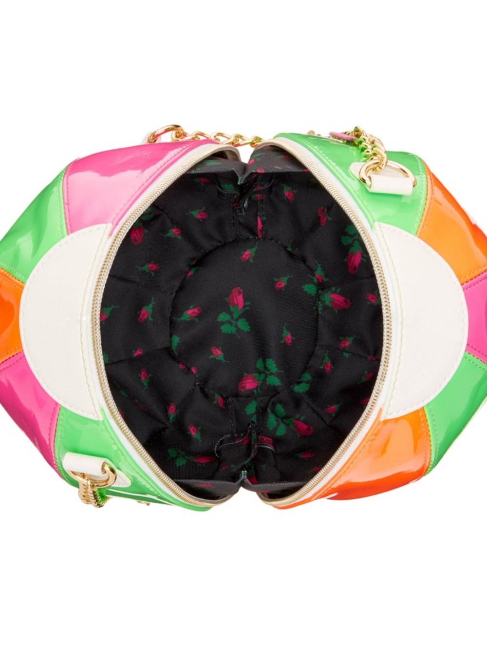Betsey Johnson Novelty Beach ball purse in pink orange and green. - Picture 9 of 9